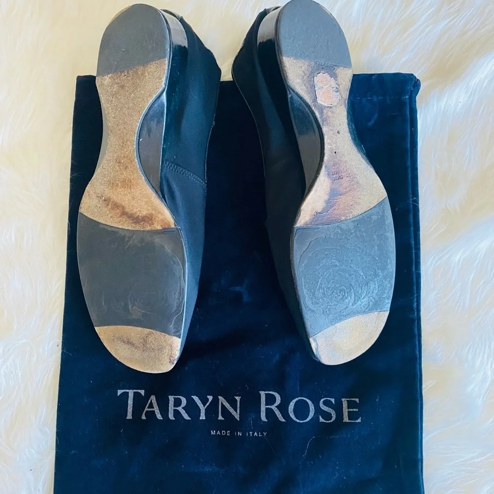 Taryn Rose Keir black nylon loafer, Sz. 39.5